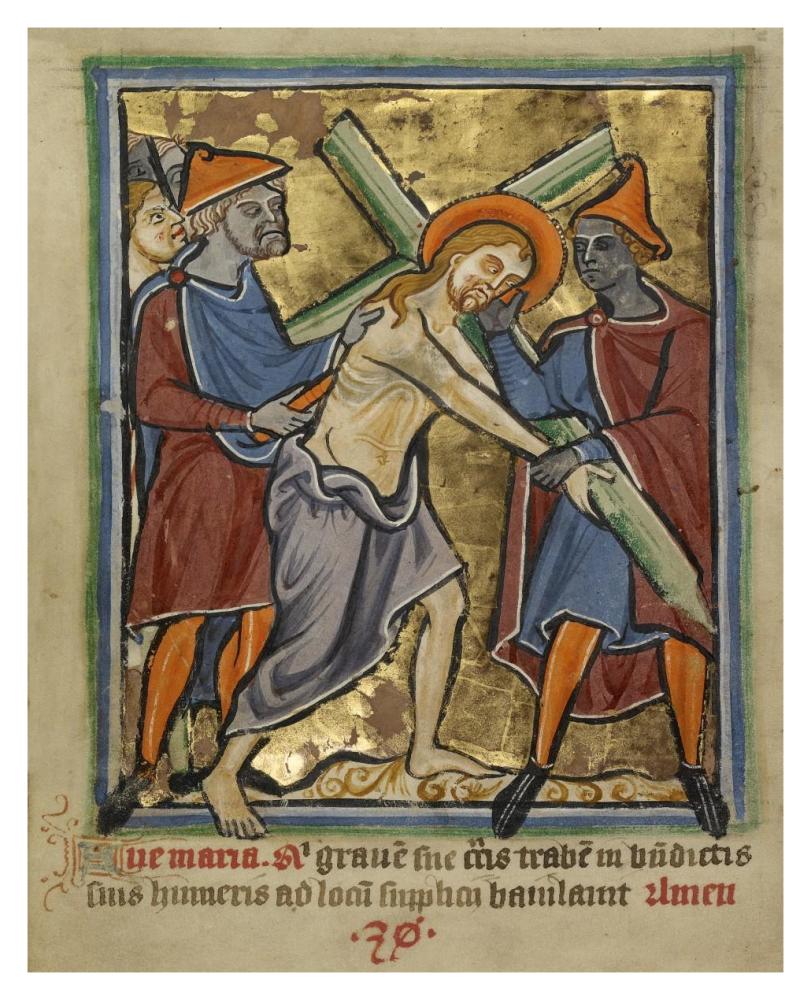 Christ Carrying the Cross-Paper Art-30"x37"