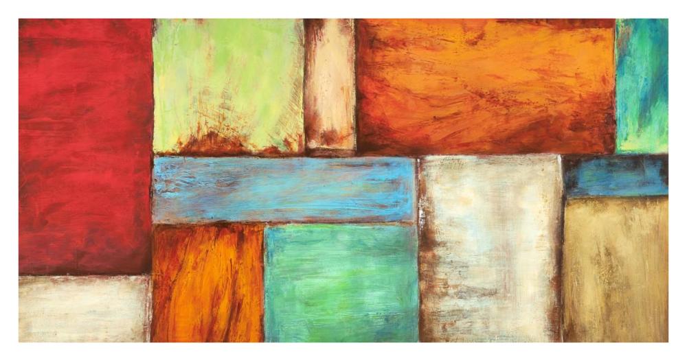 Colors of the Desert-Paper Art-38"x20"