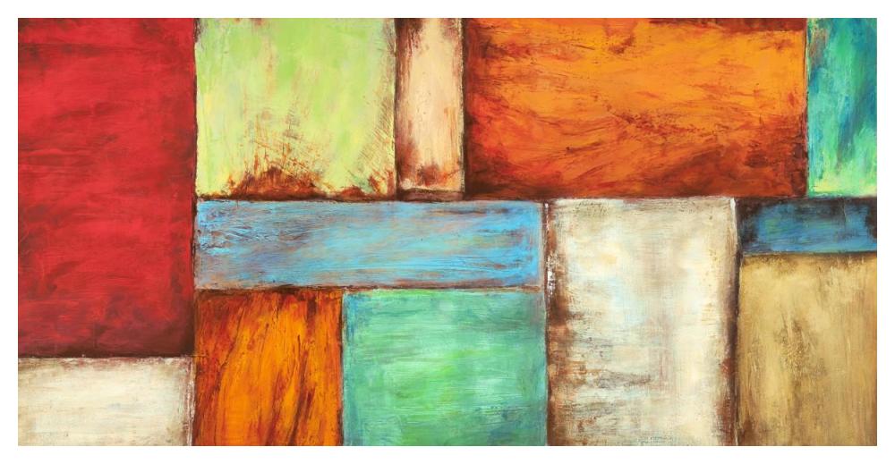 Colors of the Desert-Paper Art-50"x26"
