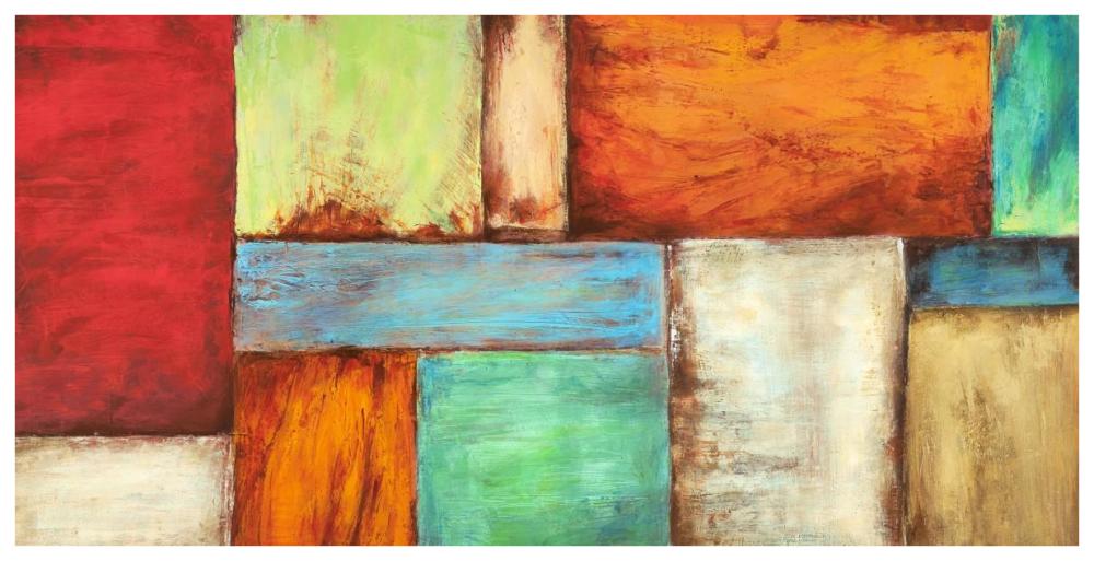 Colors of the Desert-Paper Art-74"x38"