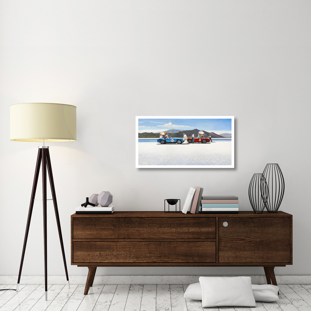 Bonneville Salt Plains-Paper Art-38&quotx20"