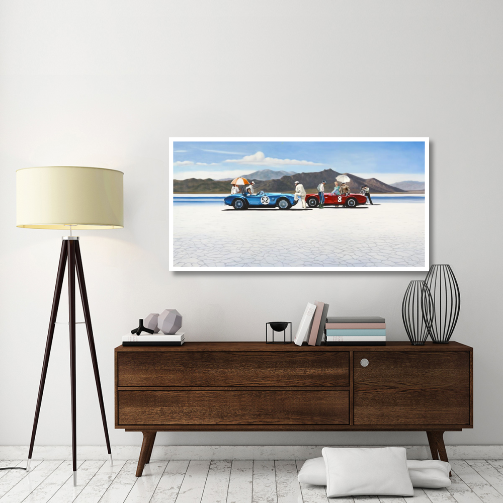 Bonneville Salt Plains-Paper Art-62&quotx32"