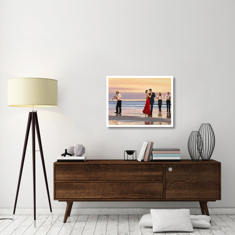 Romance on the beach (detail)-Paper Art-34&quotx26"