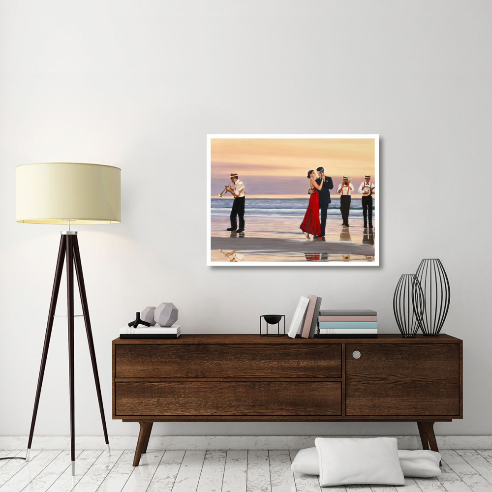 Romance on the beach (detail)-Paper Art-42&quotx32"