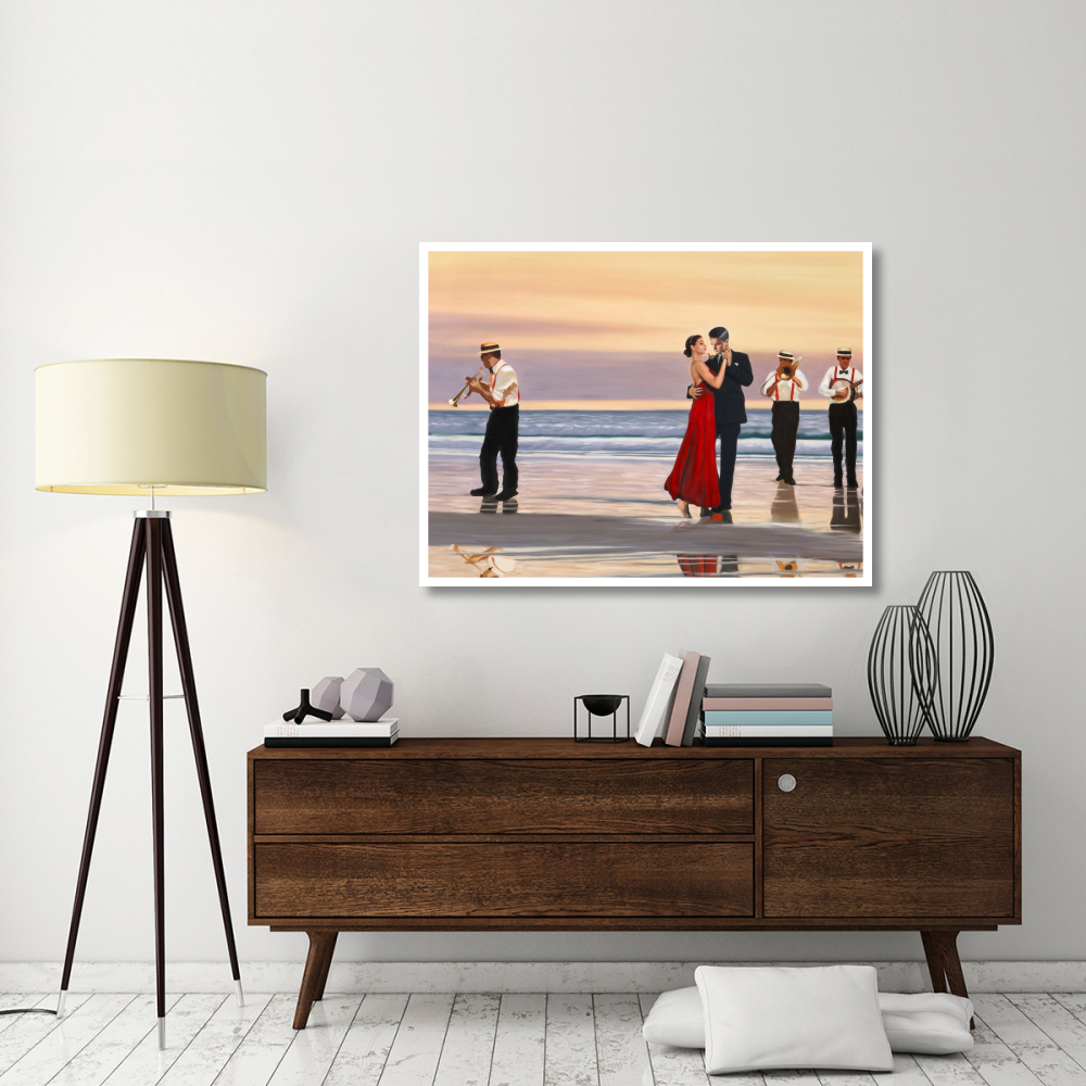 Romance on the beach (detail)-Paper Art-50&quotx38"