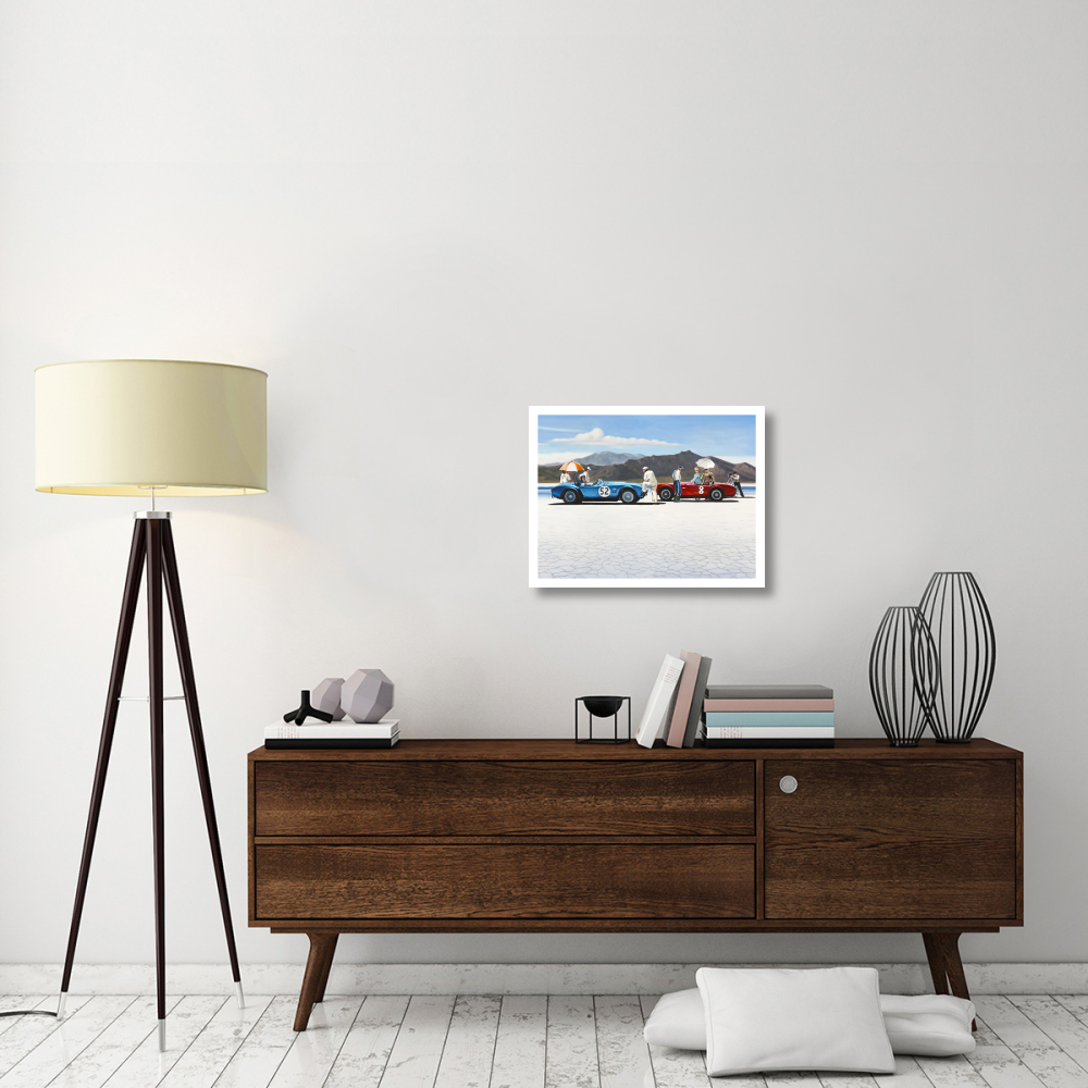 Bonneville Salt Plains (detail)-Paper Art-26&quotx20"