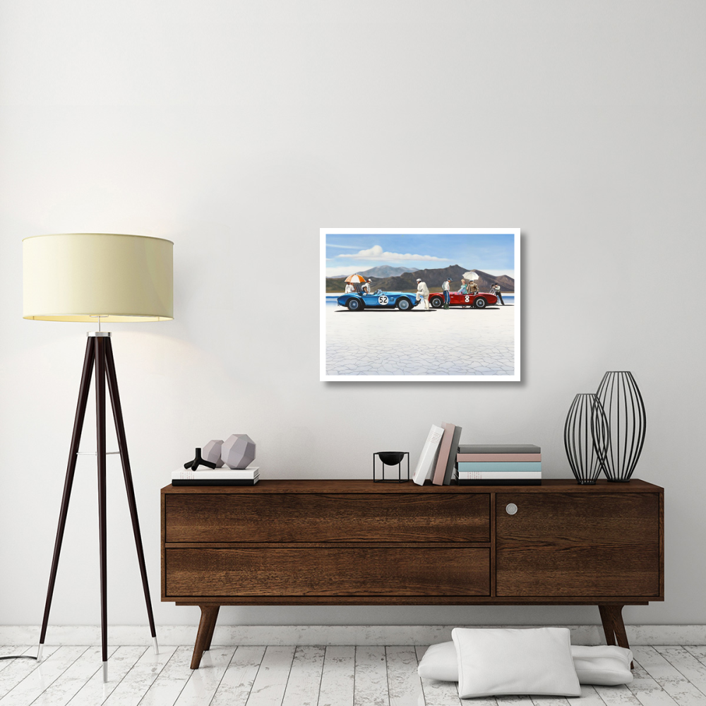 Bonneville Salt Plains (detail)-Paper Art-34&quotx26"