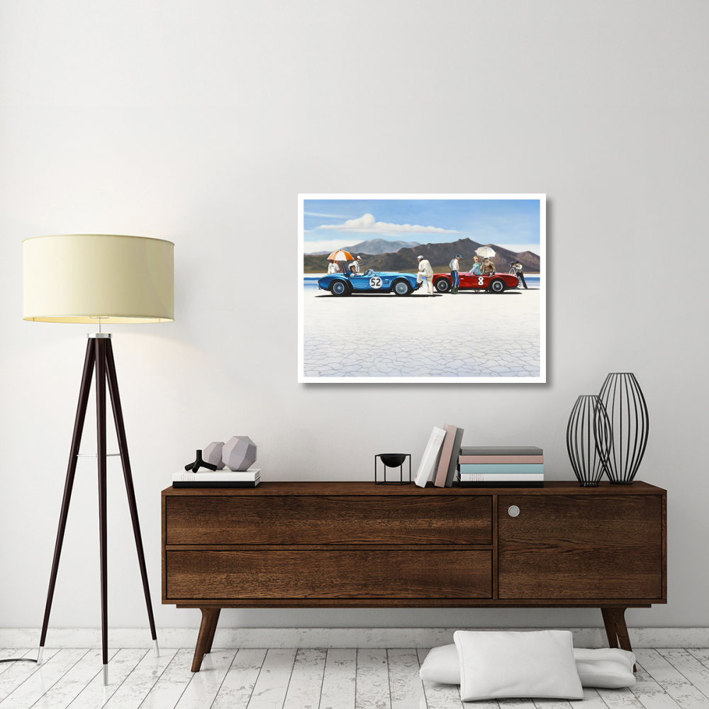 Bonneville Salt Plains (detail)-Paper Art-42&quotx32"