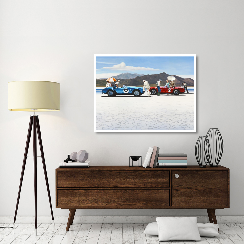 Bonneville Salt Plains (detail)-Paper Art-50&quotx38"