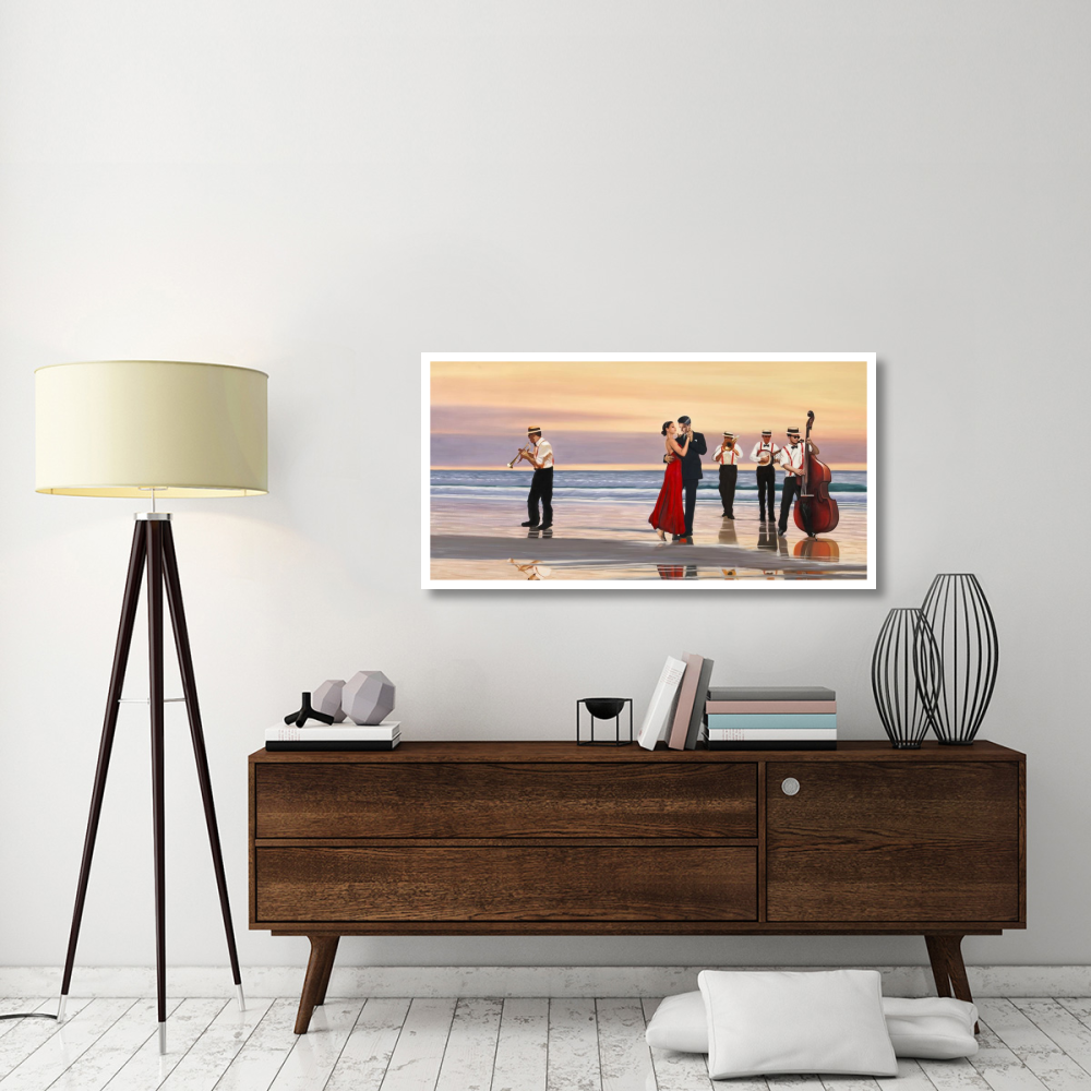 Romance on the beach-Paper Art-50&quotx26"