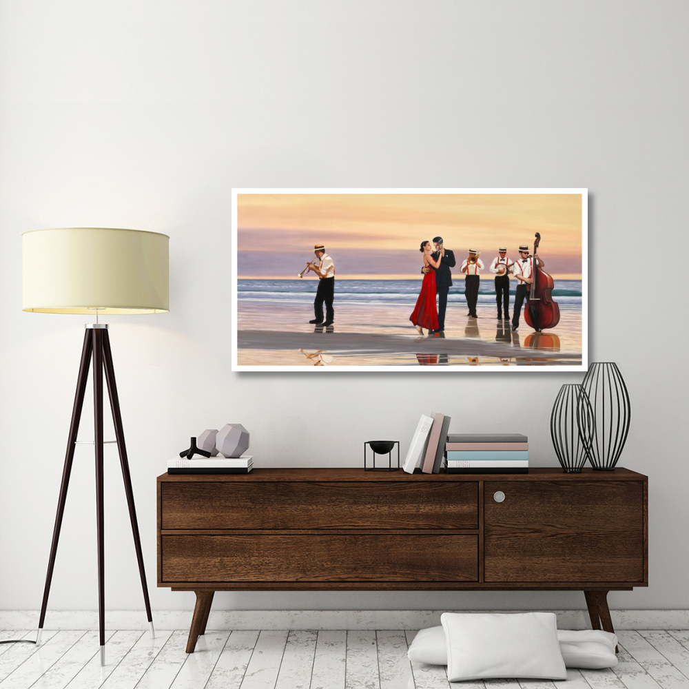 Romance on the beach-Paper Art-62&quotx32"