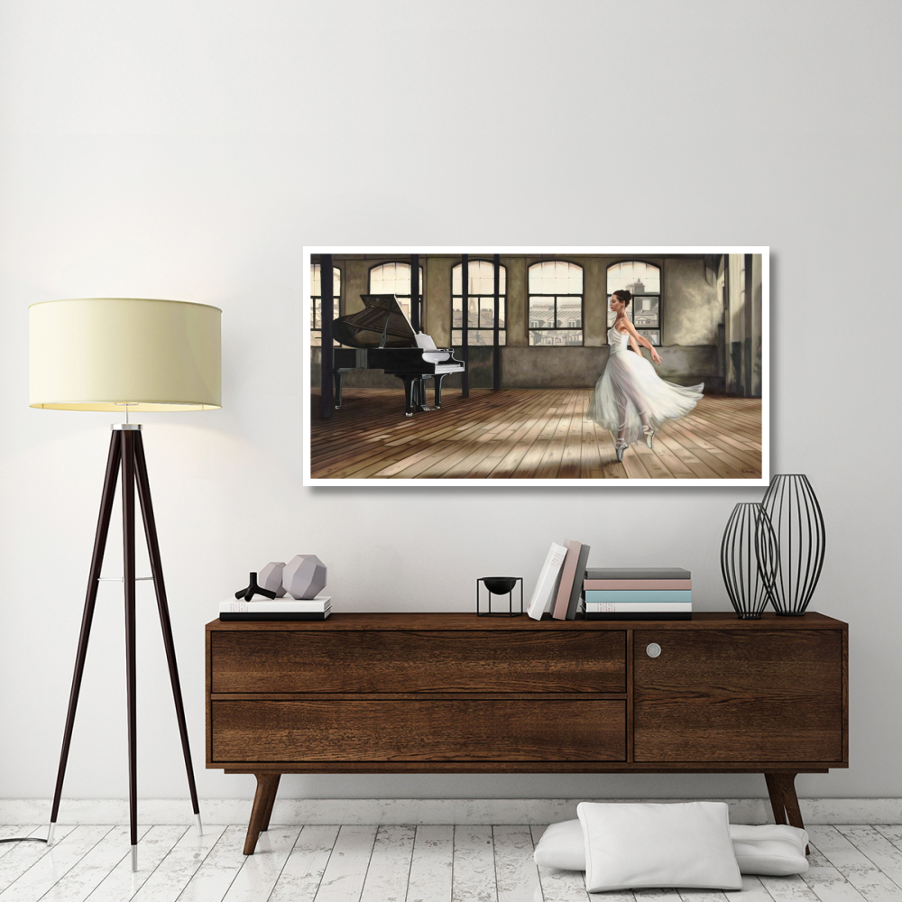 Dim light Ballerina-Paper Art-62&quotx32"
