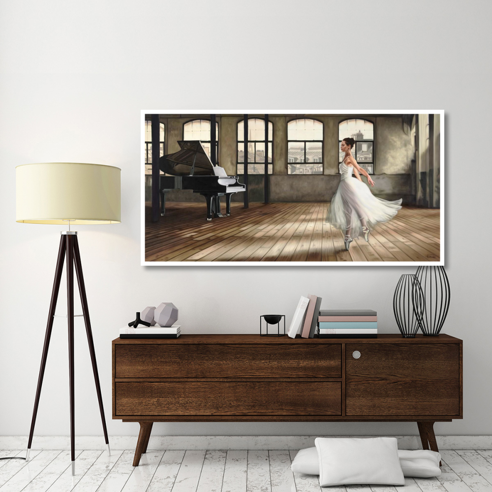 Dim light Ballerina-Paper Art-74&quotx38"