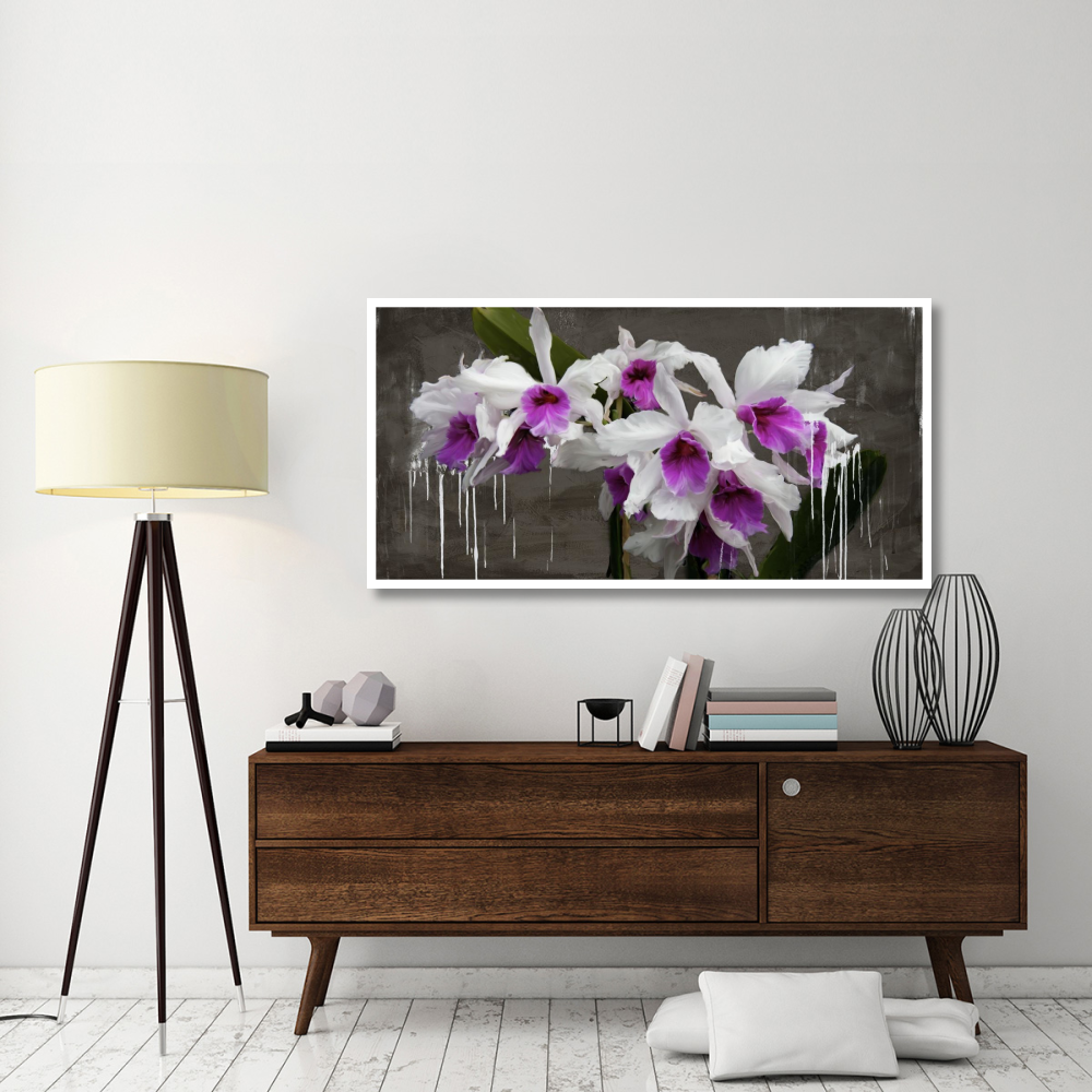Orchid blackboard-Paper Art-62&quotx32"