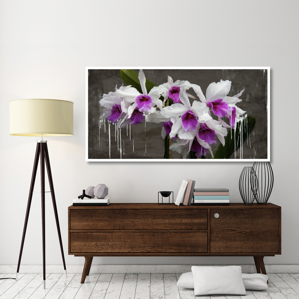 Orchid blackboard-Paper Art-74&quotx38"