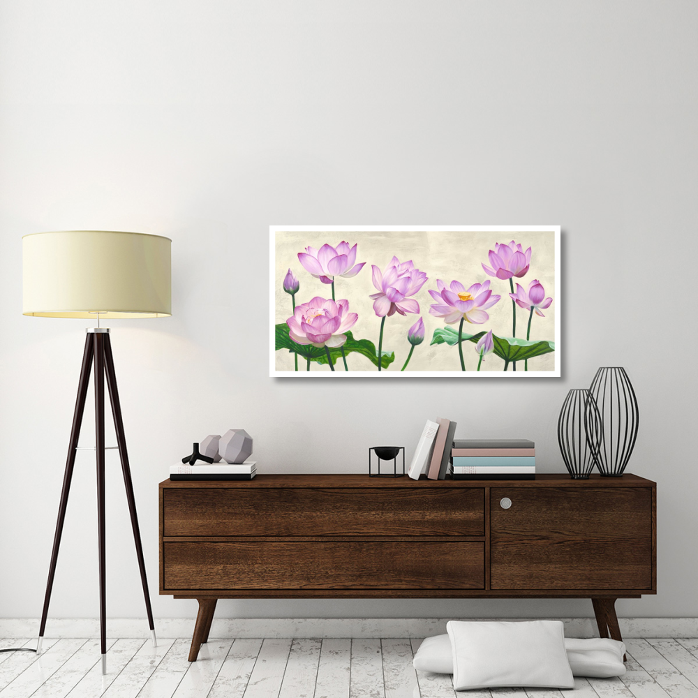 Lotus flowers-Paper Art-50&quotx26"