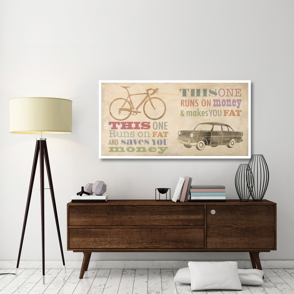 Bike vs Car-Paper Art-62&quotx32"