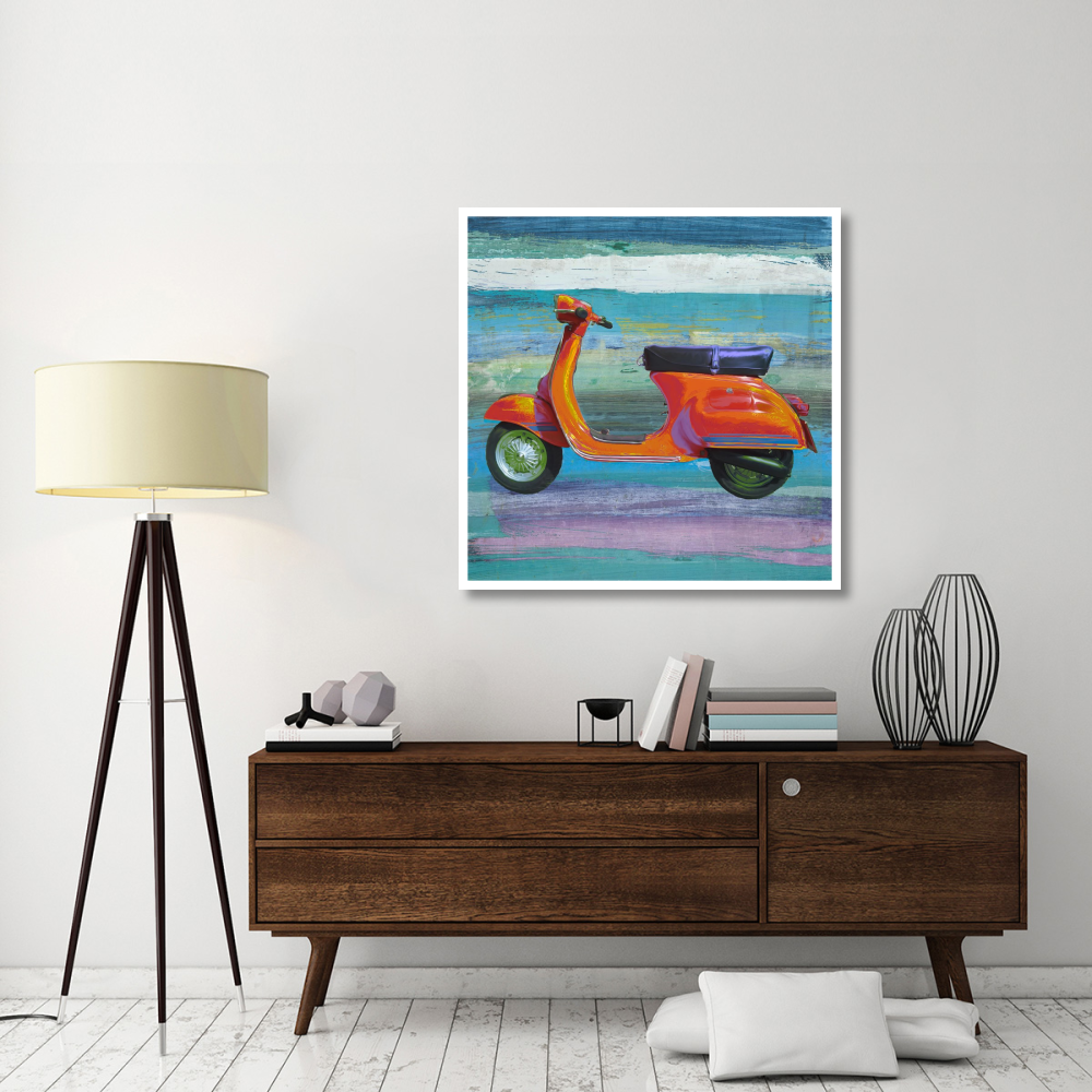 Pop Scooter II-Paper Art-42&quotx42"