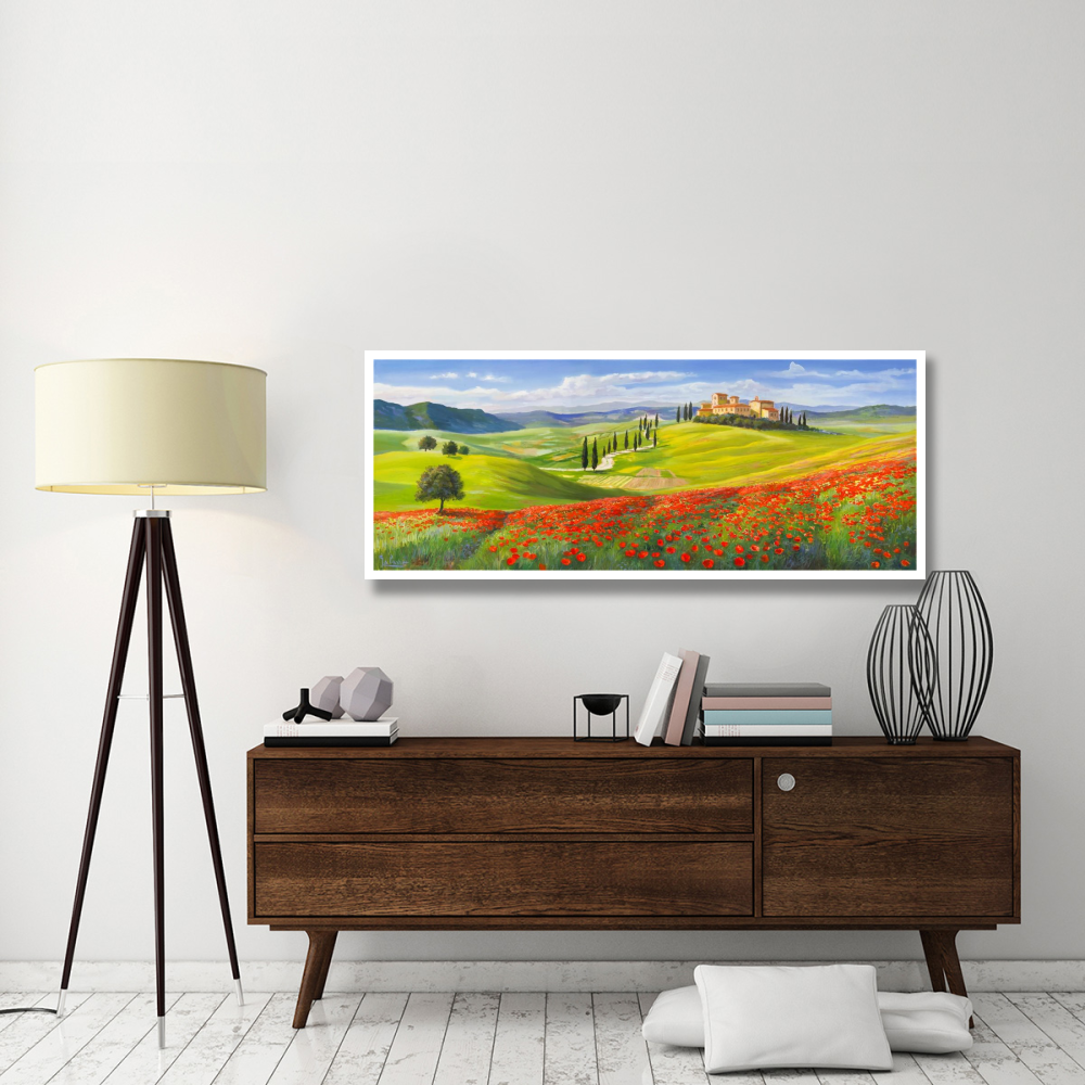 Verso il borgo in Toscana-Paper Art-62&quotx26"