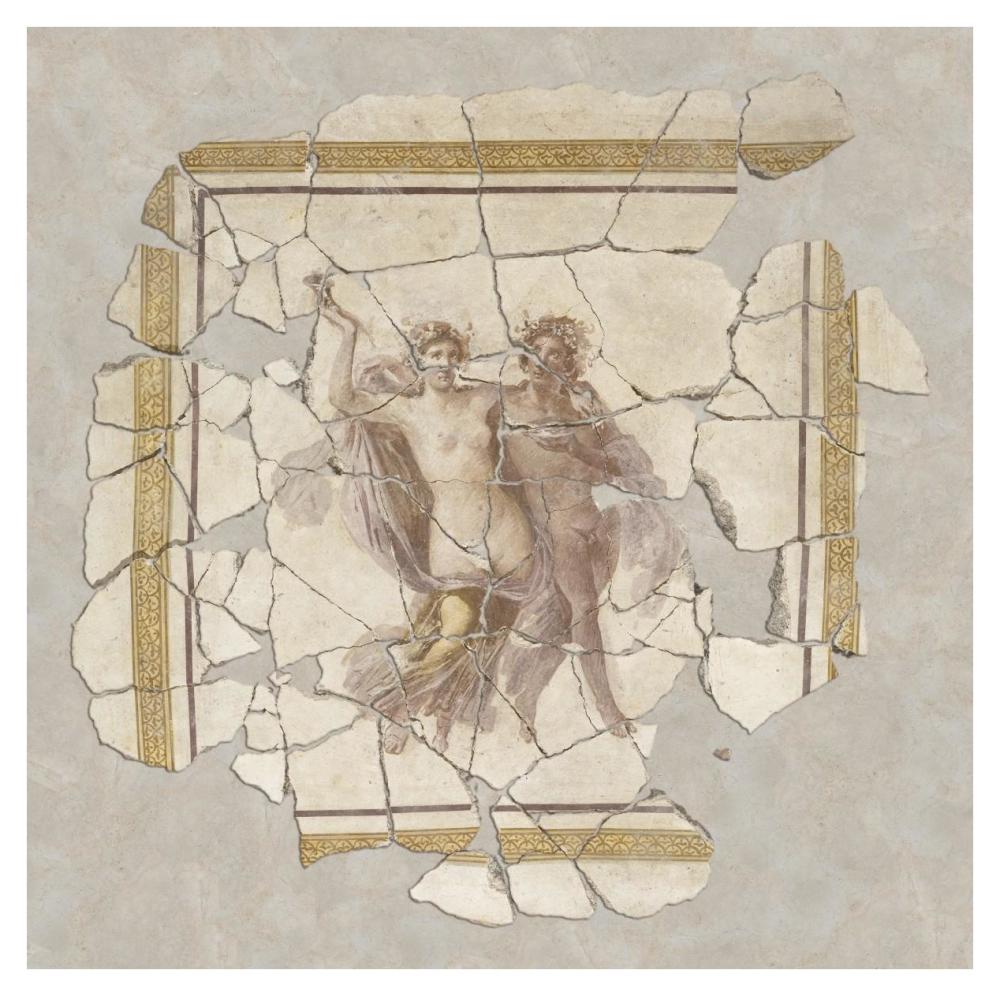 Fresco Fragment-Paper Art-38"x38"