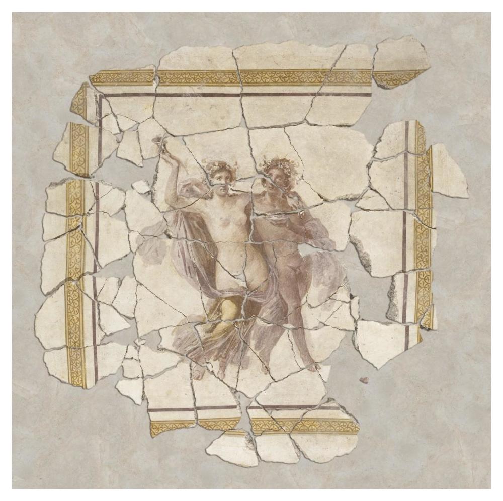 Fresco Fragment-Paper Art-42"x42"