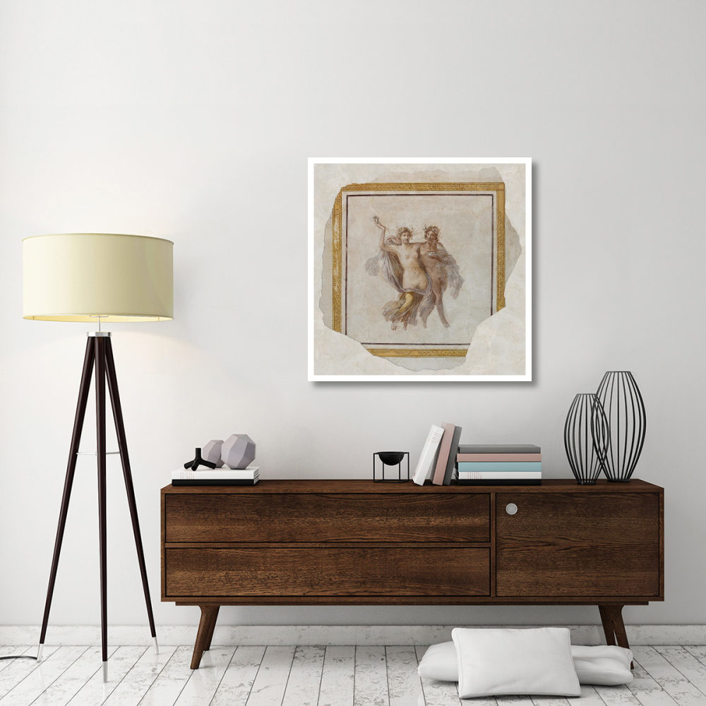 Fresco Panel Depicting Dionysos and Ariadne-Paper Art-38&quotx38"