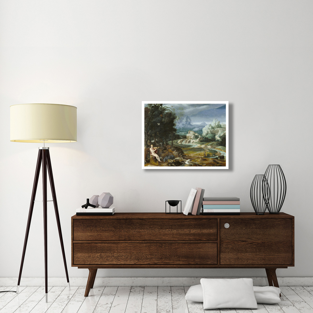 Landscape with Orpheus-Paper Art-34&quotx26"