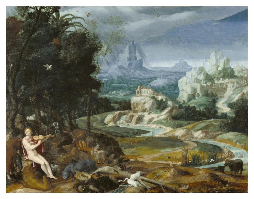 Landscape with Orpheus-Paper Art-42"x32"