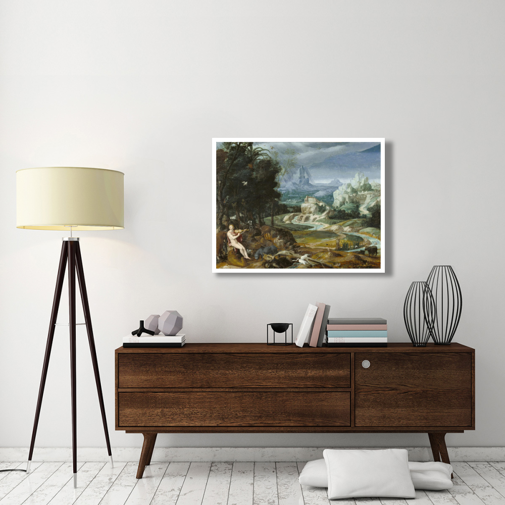 Landscape with Orpheus-Paper Art-42&quotx32"