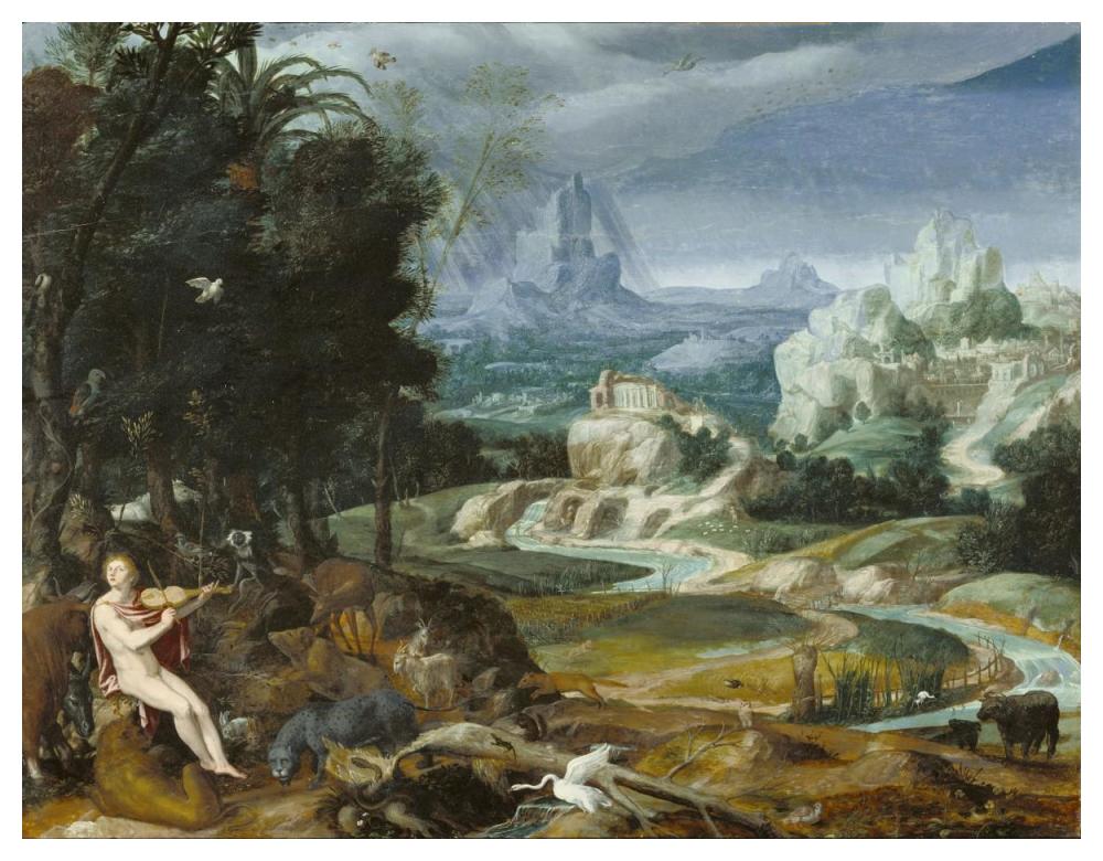 Landscape with Orpheus-Paper Art-50"x38"