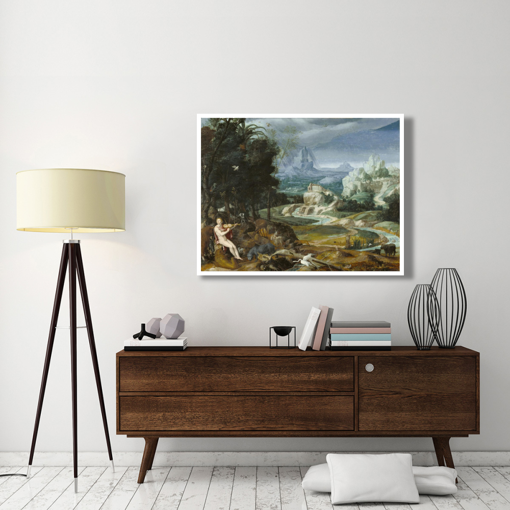 Landscape with Orpheus-Paper Art-50&quotx38"