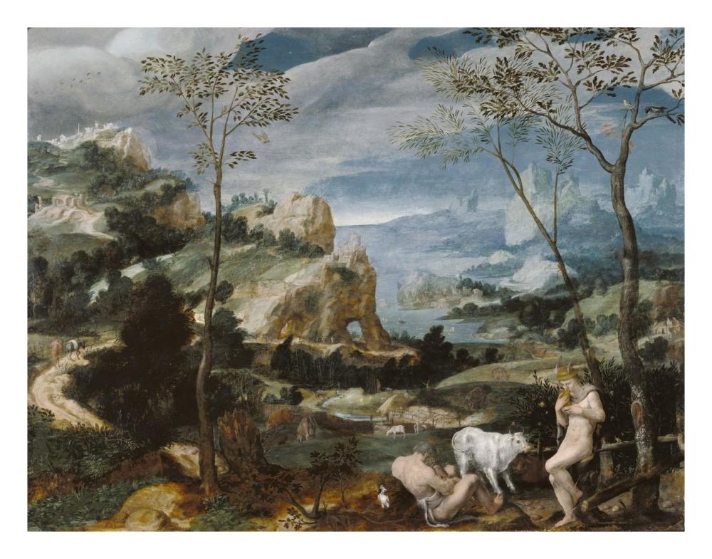Landscape with Mercury and Argus-Paper Art-26"x20"