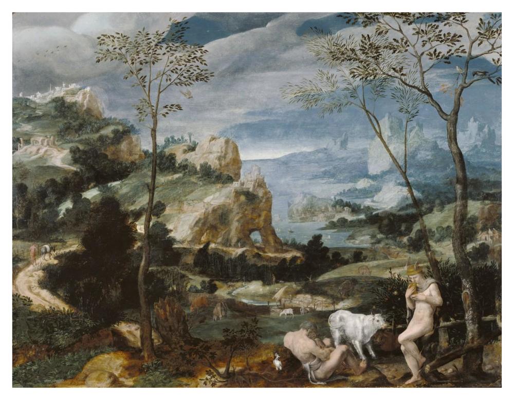 Landscape with Mercury and Argus-Paper Art-42"x32"