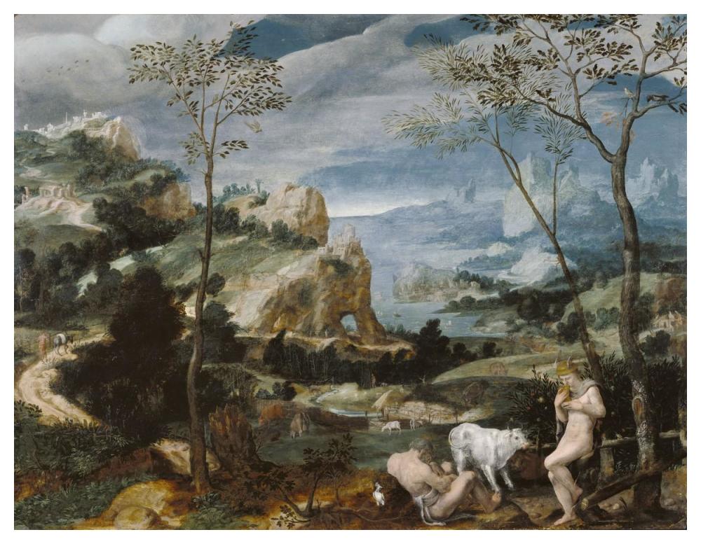 Landscape with Mercury and Argus-Paper Art-50"x38"