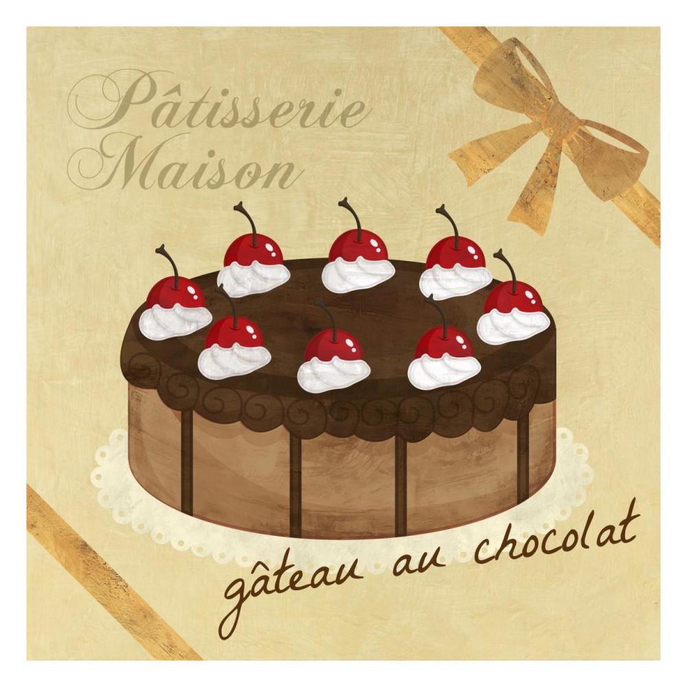 Gateau au chocolat-Paper Art-26"x26"