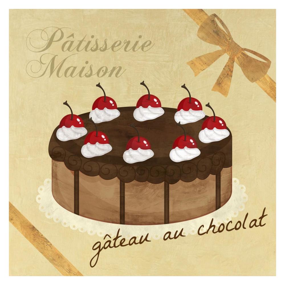 Gateau au chocolat-Paper Art-32"x32"