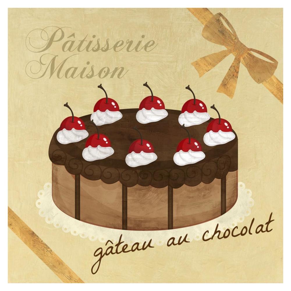 Gateau au chocolat-Paper Art-38"x38"