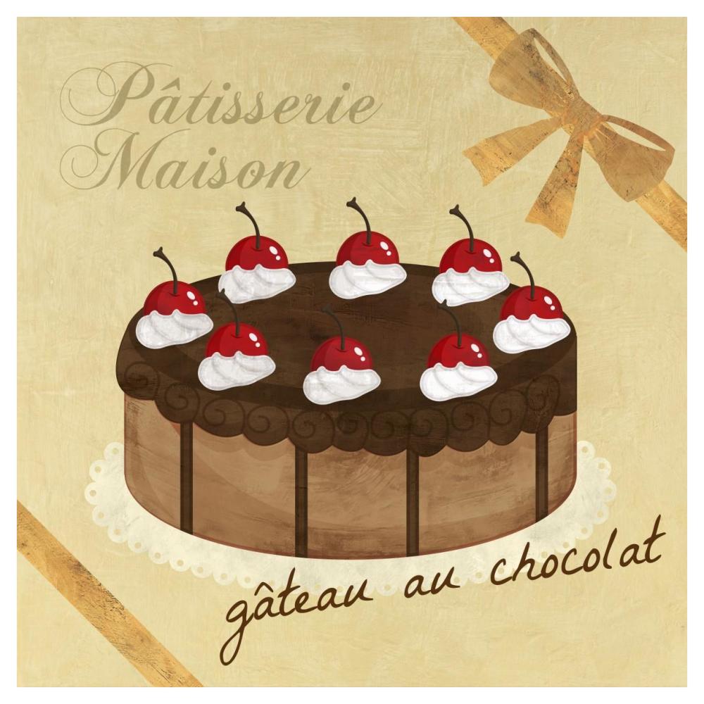 Gateau au chocolat-Paper Art-42"x42"