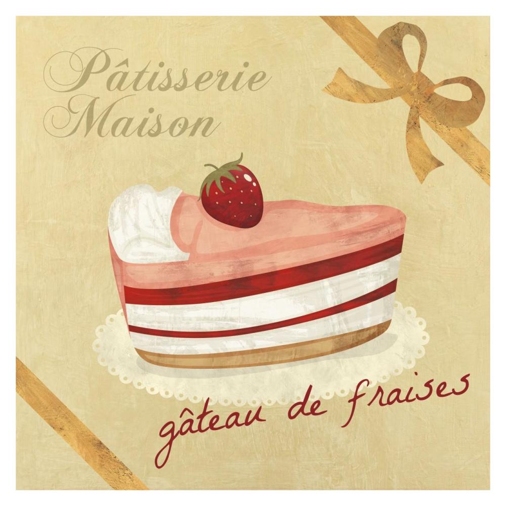 Gateau de fraises-Paper Art-32"x32"