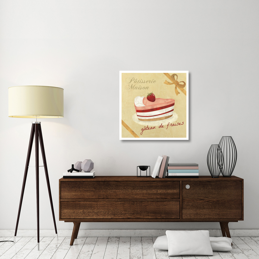 Gateau de fraises-Paper Art-32&quotx32"