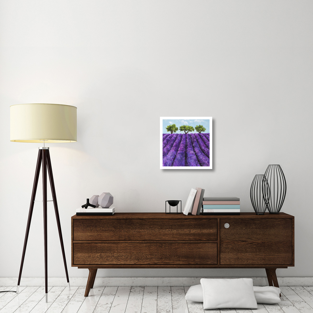 Filari di lavanda-Paper Art-20&quotx20"