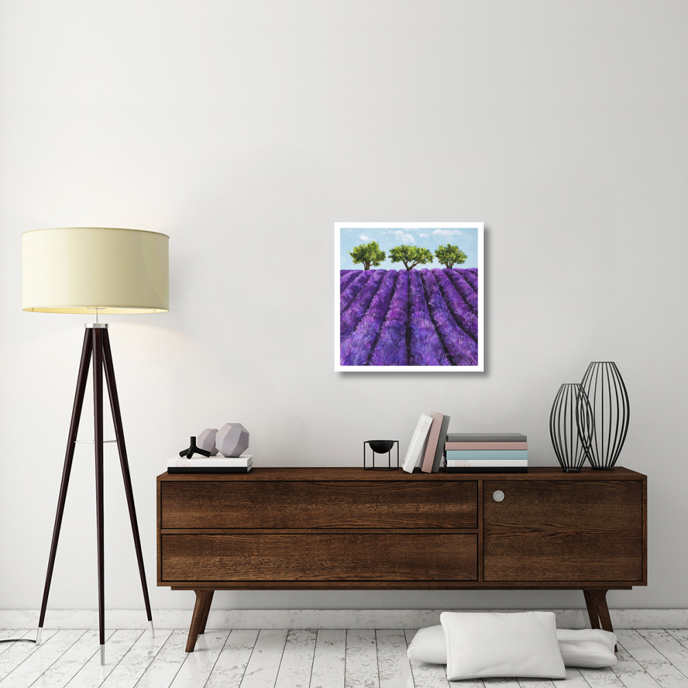 Filari di lavanda-Paper Art-26&quotx26"