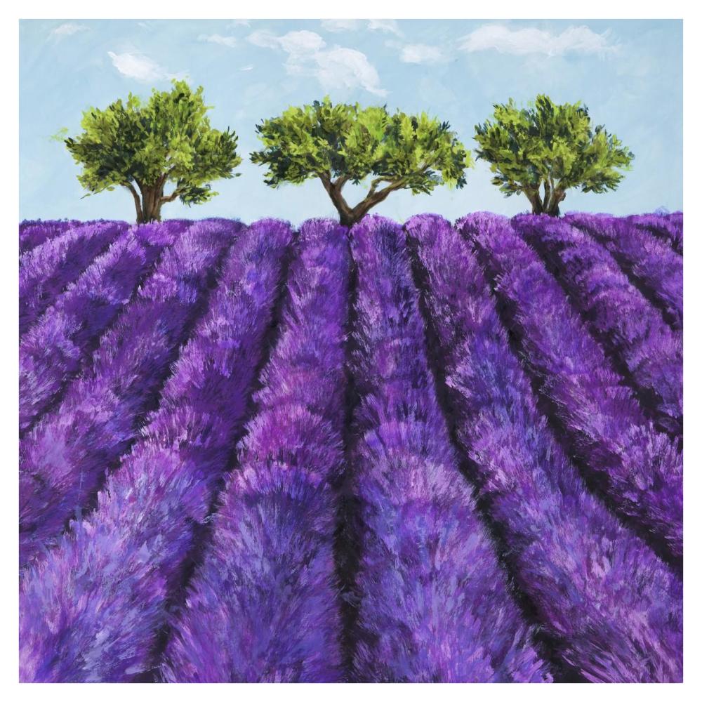Filari di lavanda-Paper Art-38"x38"