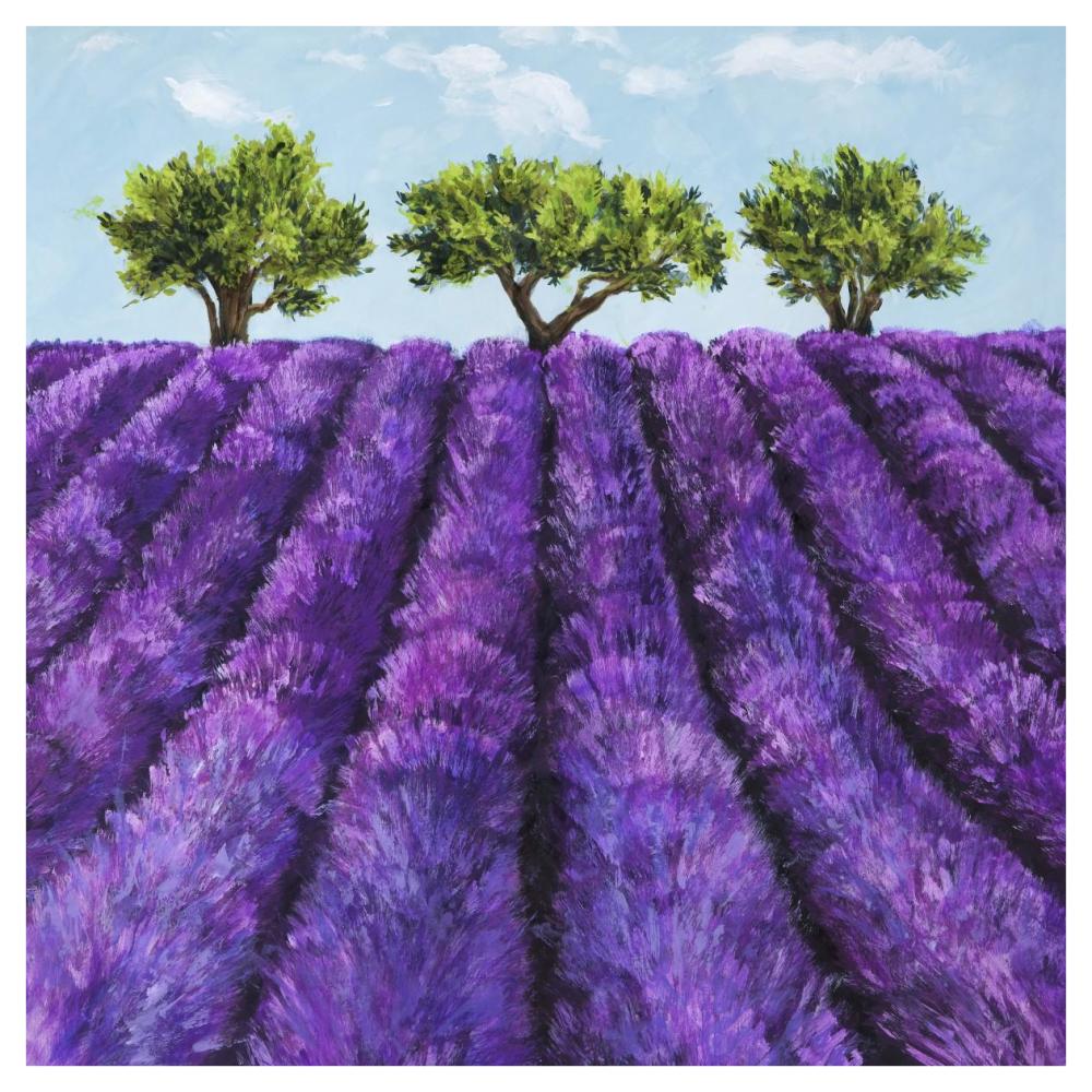 Filari di lavanda-Paper Art-42"x42"