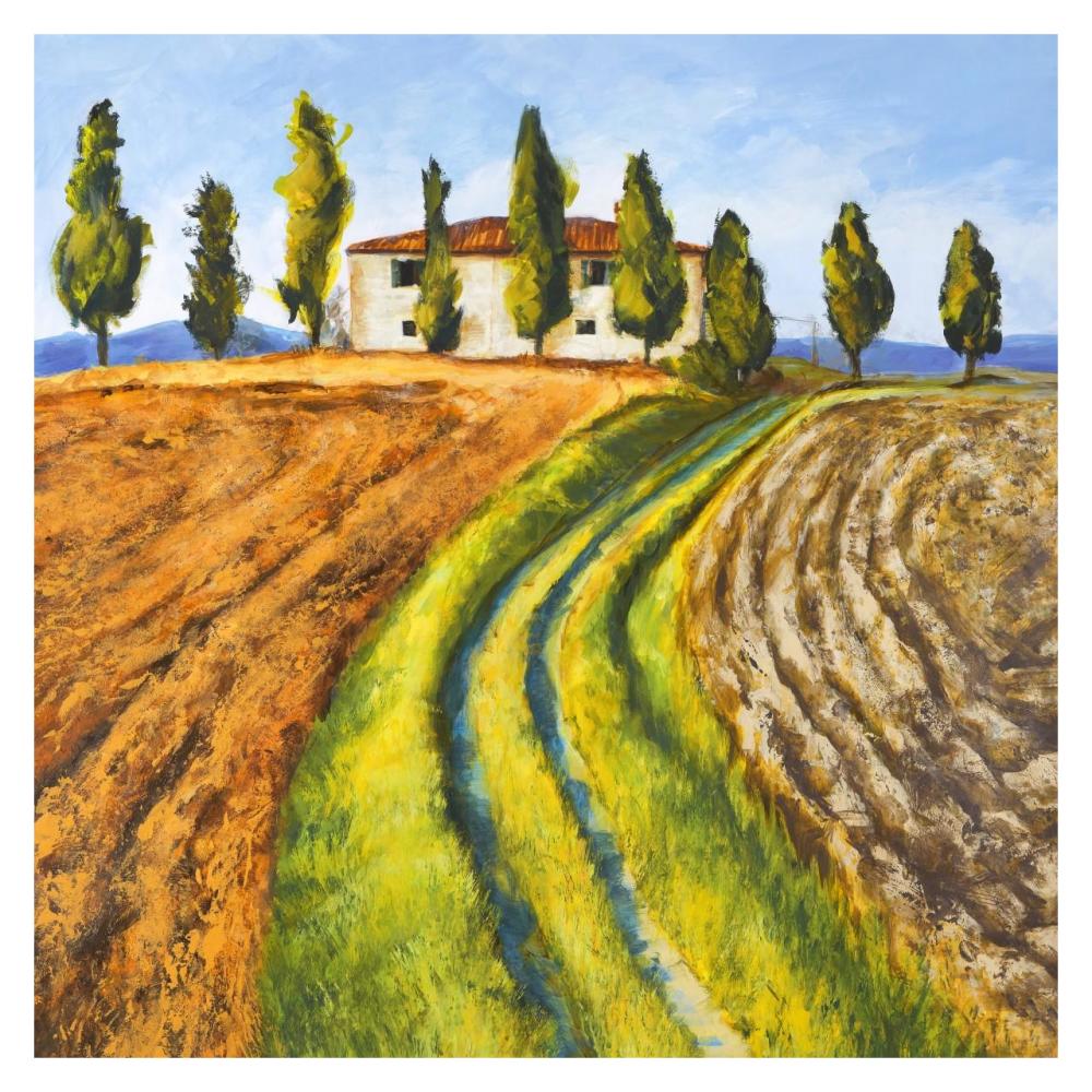 Casa di campagna-Paper Art-32"x32"