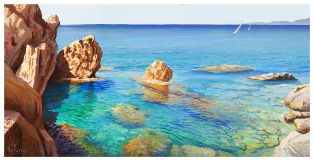 Cala del Vento-Paper Art-74"x38"