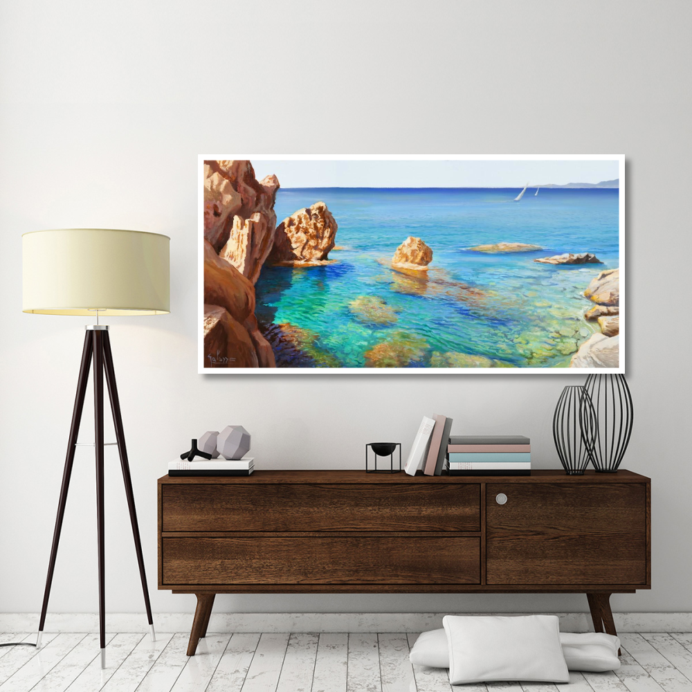 Cala del Vento-Paper Art-74&quotx38"