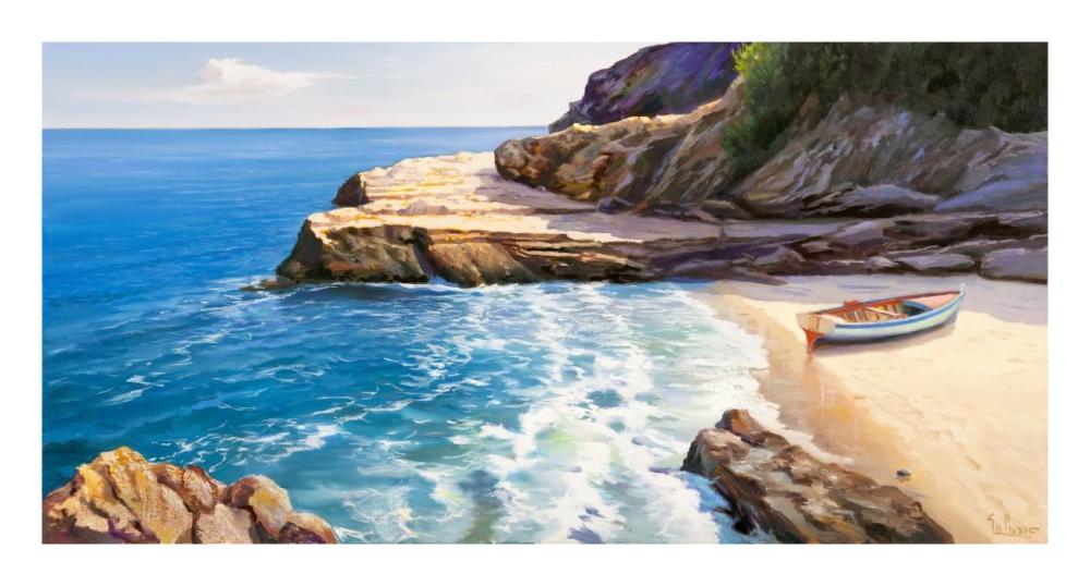 Pomeriggio mediterraneo-Paper Art-26"x14"