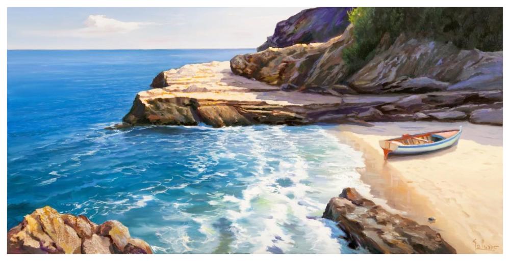 Pomeriggio mediterraneo-Paper Art-74"x38"