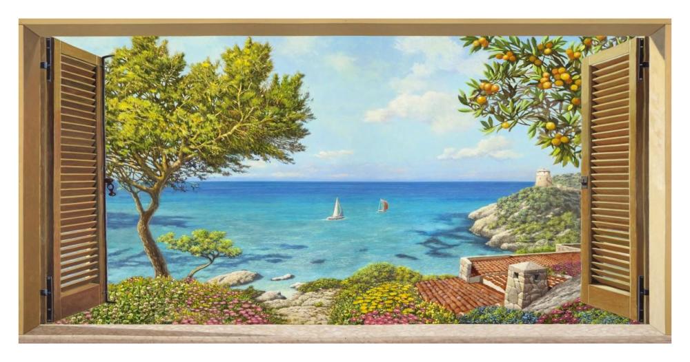 Finestra sul mare-Paper Art-38"x20"